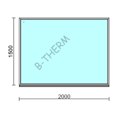 Kép 1/2 - Fix ablak  200x150 cm Deluxe A85 profilból