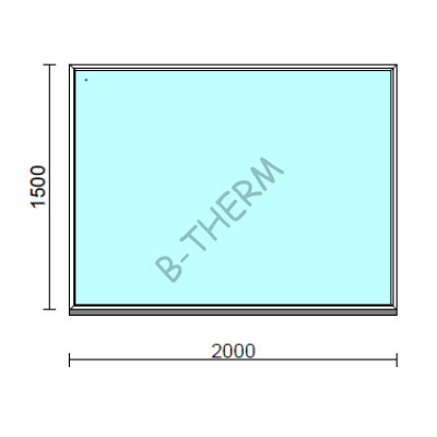 Fix ablak.  200x150 cm (Rendelhető méretek: szélesség 195-204 cm, magasság 145-154 cm.) Deluxe A85 profilból