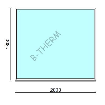 Kép 1/2 - Fix ablak.  200x180 cm (Rendelhető méretek: szélesség 195-204 cm, magasság 175-184 cm.) Deluxe A85 profilból