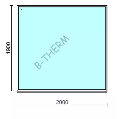 Kép 1/2 - Fix ablak.  200x190 cm (Rendelhető méretek: szélesség 195-204 cm, magasság 185-194 cm.)  New Balance 85 profilból