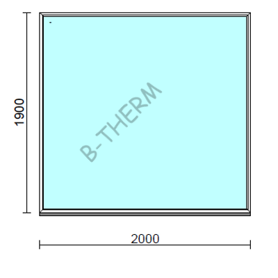 Fix ablak.  200x190 cm (Rendelhető méretek: szélesség 195-204 cm, magasság 185-194 cm.)  New Balance 85 profilból