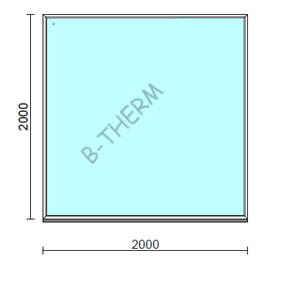Kép 1/2 - Fix ablak.  200x200 cm (Rendelhető méretek: szélesség 195-204 cm, magasság 195-204 cm.) Deluxe A85 profilból