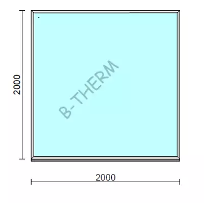 Kép 1/2 - Fix ablak.  200x200 cm (Rendelhető méretek: szélesség 195-204 cm, magasság 195-204 cm.)  New Balance 85 profilból