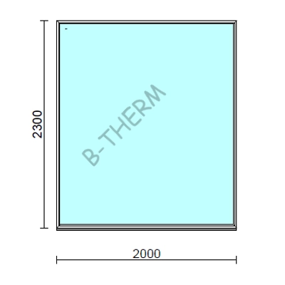Kép 1/2 - Fix ablak.  200x230 cm (Rendelhető méretek: szélesség 195-200 cm, magasság 225-230 cm.)  New Balance 85 profilból