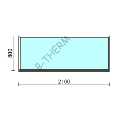 Kép 1/2 - Fix ablak  210x 80 cm Deluxe A85 profilból