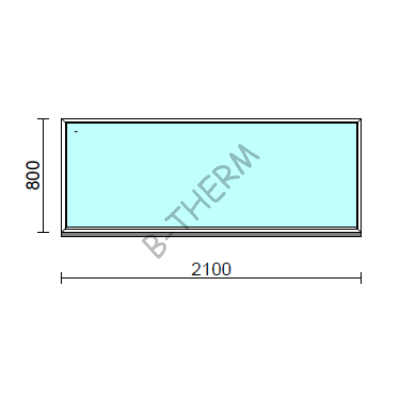 Fix ablak.  210x 80 cm (Rendelhető méretek: szélesség 205-214 cm, magasság 75-84 cm.)  New Balance 85 profilból