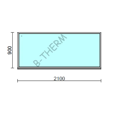 Kép 1/2 - Fix ablak  210x 90 cm Deluxe A85 profilból