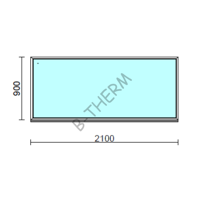 Fix ablak.  210x 90 cm (Rendelhető méretek: szélesség 205-214 cm, magasság 85-94 cm.)  New Balance 85 profilból