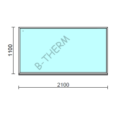 Kép 1/2 - Fix ablak.  210x110 cm (Rendelhető méretek: szélesség 205-214 cm, magasság 105-114 cm.)  New Balance 85 profilból