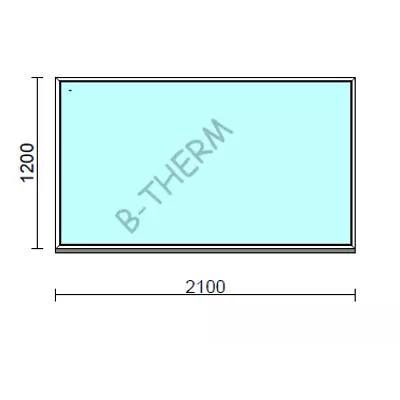 Kép 1/2 - Fix ablak.  210x120 cm (Rendelhető méretek: szélesség 205-214 cm, magasság 115-124 cm.)  New Balance 85 profilból