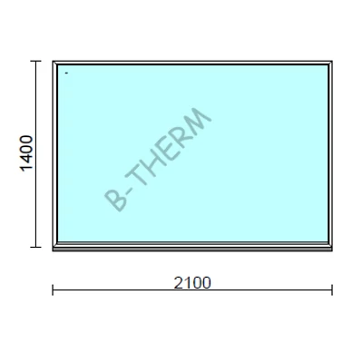 Kép 1/2 - Fix ablak  210x140 cm Deluxe A85 profilból