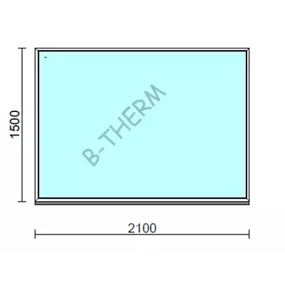 Kép 1/2 - Fix ablak.  210x150 cm (Rendelhető méretek: szélesség 205-214 cm, magasság 145-154 cm.) Deluxe A85 profilból