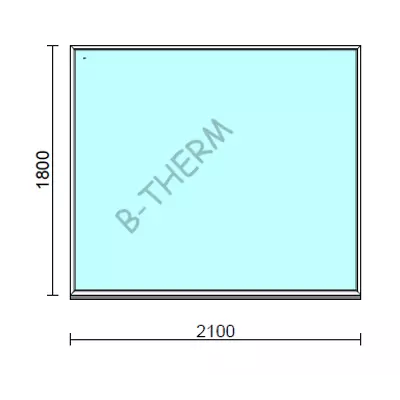 Kép 1/2 - Fix ablak.  210x180 cm (Rendelhető méretek: szélesség 205-214 cm, magasság 175-184 cm.) Deluxe A85 profilból