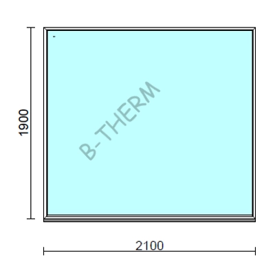 Kép 1/2 - Fix ablak.  210x190 cm (Rendelhető méretek: szélesség 205-214 cm, magasság 185-194 cm.) Deluxe A85 profilból