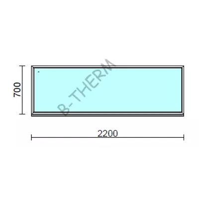 Kép 1/2 - Fix ablak.  220x 70 cm (Rendelhető méretek: szélesség 215-224 cm, magasság 65-74 cm.)  New Balance 85 profilból