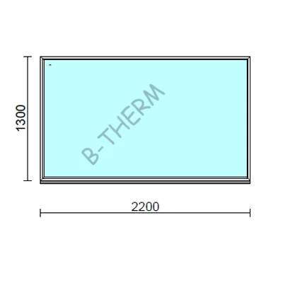 Kép 1/2 - Fix ablak  220x130 cm Deluxe A85 profilból