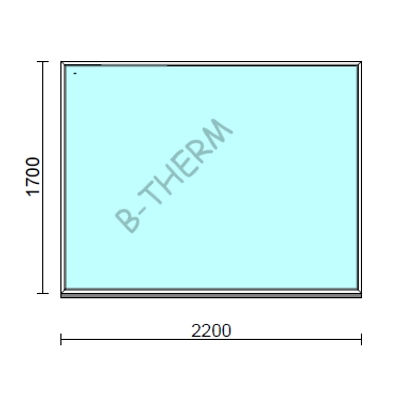 Kép 1/2 - Fix ablak.  220x170 cm (Rendelhető méretek: szélesség 215-224 cm, magasság 165-174 cm.) Deluxe A85 profilból