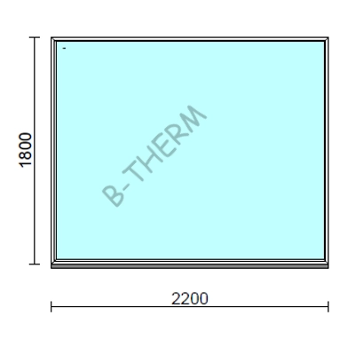 Kép 1/2 - Fix ablak.  220x180 cm (Rendelhető méretek: szélesség 215-224 cm, magasság 175-184 cm.) Deluxe A85 profilból