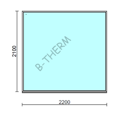 Kép 1/2 - Fix ablak.  220x210 cm (Rendelhető méretek: szélesség 215-220 cm, magasság 205-210 cm.)  New Balance 85 profilból
