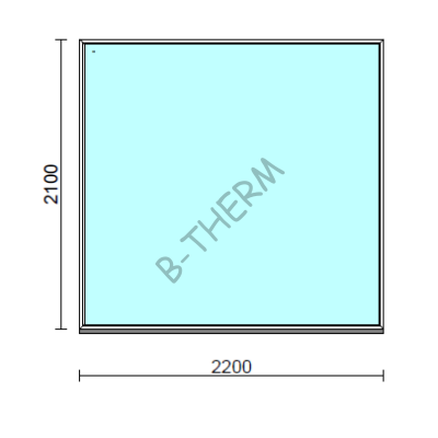 Fix ablak.  220x210 cm (Rendelhető méretek: szélesség 215-220 cm, magasság 205-210 cm.)  New Balance 85 profilból