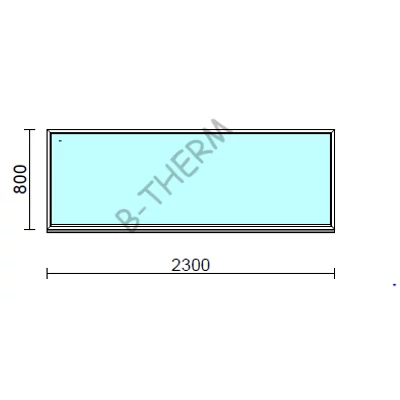 Kép 1/2 - Fix ablak  230x 80 cm Deluxe A85 profilból