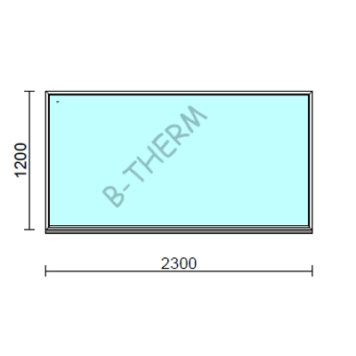 Kép 1/2 - Fix ablak.  230x120 cm (Rendelhető méretek: szélesség 225-234 cm, magasság 115-124 cm.) Deluxe A85 profilból