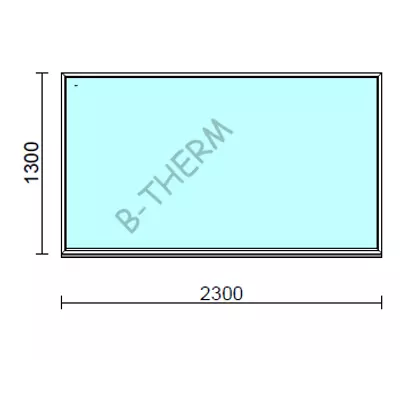 Kép 1/2 - Fix ablak.  230x130 cm (Rendelhető méretek: szélesség 225-234 cm, magasság 125-134 cm.)  New Balance 85 profilból
