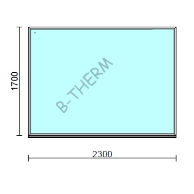 Kép 1/2 - Fix ablak.  230x170 cm (Rendelhető méretek: szélesség 225-234 cm, magasság 165-174 cm.) Deluxe A85 profilból
