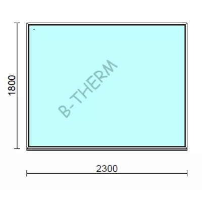 Kép 1/2 - Fix ablak.  230x180 cm (Rendelhető méretek: szélesség 225-234 cm, magasság 175-184 cm.) Deluxe A85 profilból