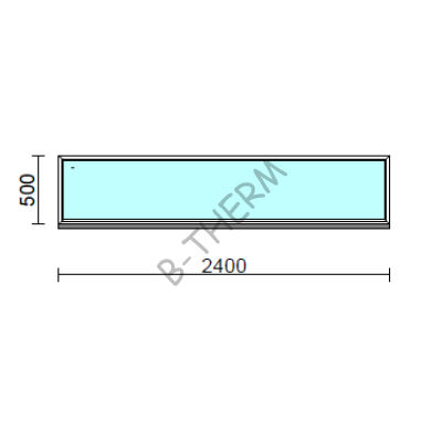 Fix ablak.  240x 50 cm (Rendelhető méretek: szélesség 235-240 cm, magasság 50-54 cm.)  New Balance 85 profilból
