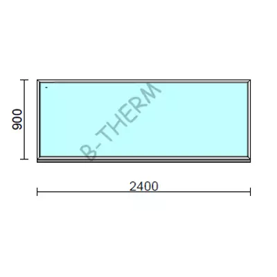 Kép 1/2 - Fix ablak.  240x 90 cm (Rendelhető méretek: szélesség 235-240 cm, magasság 85-94 cm.) Deluxe A85 profilból