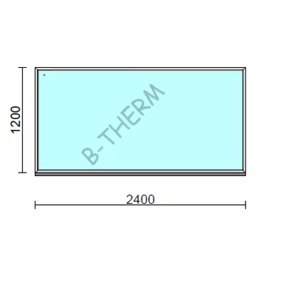 Kép 1/2 - Fix ablak.  240x120 cm (Rendelhető méretek: szélesség 235-240 cm, magasság 115-124 cm.) Deluxe A85 profilból