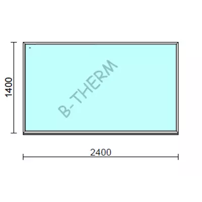 Kép 1/2 - Fix ablak.  240x140 cm (Rendelhető méretek: szélesség 235-240 cm, magasság 135-144 cm.)  New Balance 85 profilból