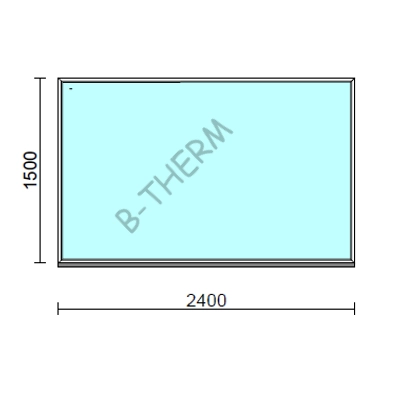 Kép 1/2 - Fix ablak.  240x150 cm (Rendelhető méretek: szélesség 235-240 cm, magasság 145-154 cm.) Deluxe A85 profilból