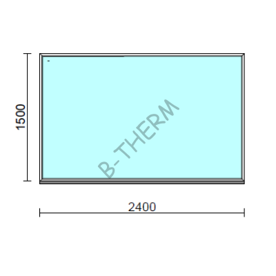 Fix ablak.  240x150 cm (Rendelhető méretek: szélesség 235-240 cm, magasság 145-154 cm.)  New Balance 85 profilból