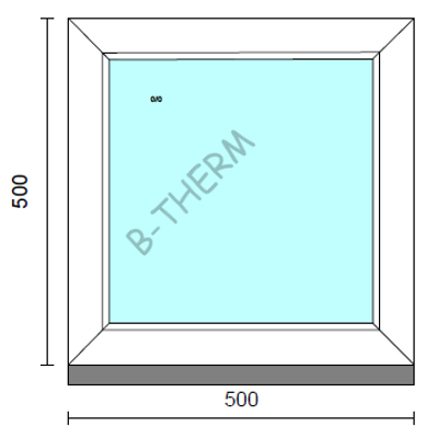 Fix ablak.   50x 50 cm (Rendelhető méretek: szélesség 50-54 cm, magasság 50-54 cm.)  New Balance 85 profilból