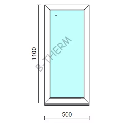 Kép 1/2 - Fix ablak.   50x110 cm (Rendelhető méretek: szélesség 50-54 cm, magasság 105-114 cm.)  New Balance 85 profilból
