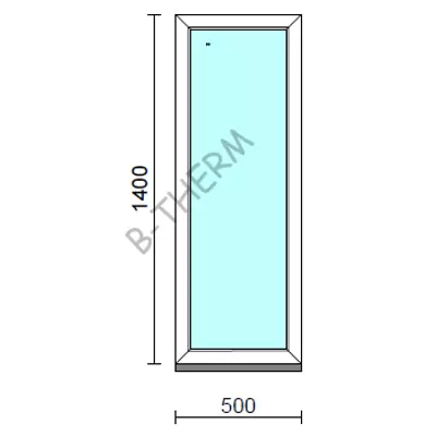 Kép 1/2 - Fix ablak.   50x140 cm (Rendelhető méretek: szélesség 50-54 cm, magasság 135-144 cm.)  New Balance 85 profilból