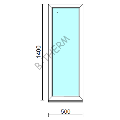 Fix ablak.   50x140 cm (Rendelhető méretek: szélesség 50-54 cm, magasság 135-144 cm.) Deluxe A85 profilból
