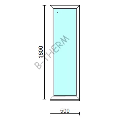Kép 1/2 - Fix ablak.   50x160 cm (Rendelhető méretek: szélesség 50-54 cm, magasság 155-164 cm.)  New Balance 85 profilból