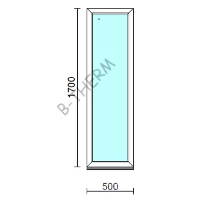 Kép 1/2 - Fix ablak.   50x170 cm (Rendelhető méretek: szélesség 50-54 cm, magasság 165-174 cm.)  New Balance 85 profilból