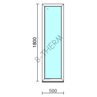 Fix ablak.   50x180 cm (Rendelhető méretek: szélesség 50-54 cm, magasság 175-184 cm.)  New Balance 85 profilból