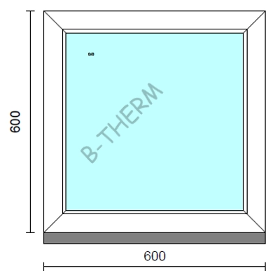 Kép 1/2 - Fix ablak.   60x 60 cm (Rendelhető méretek: szélesség 55-64 cm, magasság 55-64 cm.)  New Balance 85 profilból
