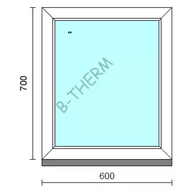 Kép 1/2 - Fix ablak.   60x 70 cm (Rendelhető méretek: szélesség 55-64 cm, magasság 65-74 cm.)  New Balance 85 profilból
