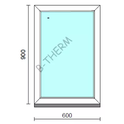 Kép 1/2 - Fix ablak.   60x 90 cm (Rendelhető méretek: szélesség 55-64 cm, magasság 85-94 cm.)  New Balance 85 profilból