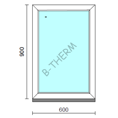 Fix ablak.   60x 90 cm (Rendelhető méretek: szélesség 55-64 cm, magasság 85-94 cm.)  New Balance 85 profilból