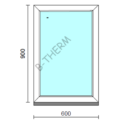 Fix ablak.   60x 90 cm (Rendelhető méretek: szélesség 55-64 cm, magasság 85-94 cm.)   Green 76 profilból
