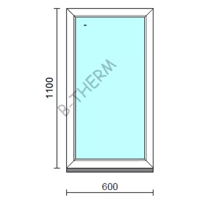 Kép 1/2 - Fix ablak.   60x110 cm (Rendelhető méretek: szélesség 55-64 cm, magasság 105-114 cm.)  New Balance 85 profilból