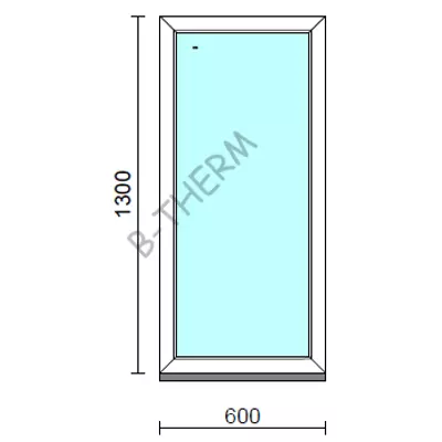 Kép 1/2 - Fix ablak.   60x130 cm (Rendelhető méretek: szélesség 55-64 cm, magasság 125-134 cm.)  New Balance 85 profilból