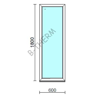 Kép 1/2 - Fix ablak.   60x180 cm (Rendelhető méretek: szélesség 55-64 cm, magasság 175-184 cm.)  New Balance 85 profilból